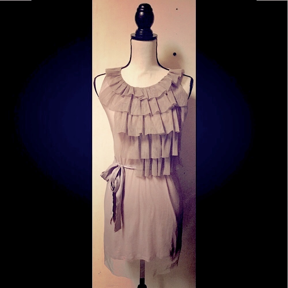 Mauve/Purple/Blush Chiffon Ruffled Dress, size 4
